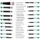 Riada London 20-Piece Professional Eye Makeup Brush Set – Black